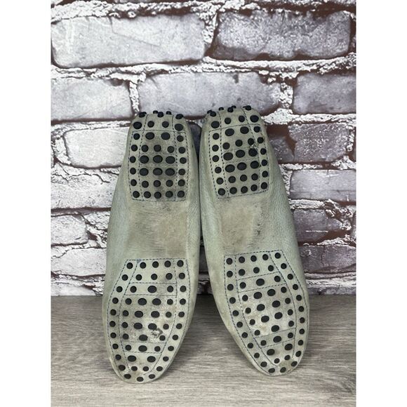 Tods Grey Solid Fringe Leather Kiltie Tassel Driving Loafers Women 41EU/10.5M US - Picture 10 of 16